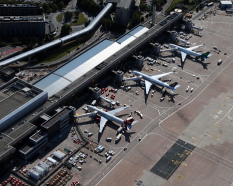 The exterior of Manchester airport terminal