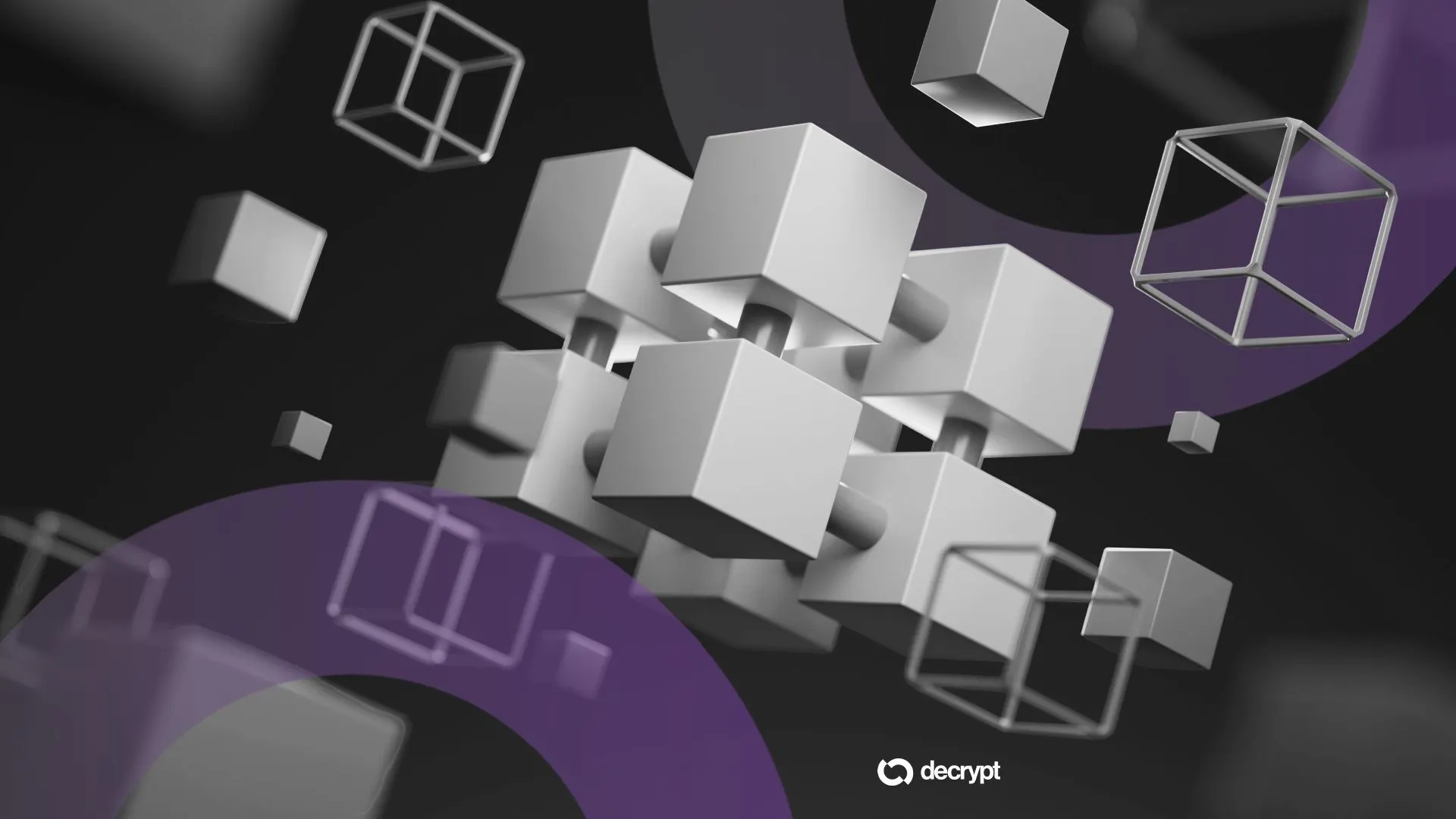 An abstract blockchain network illustration