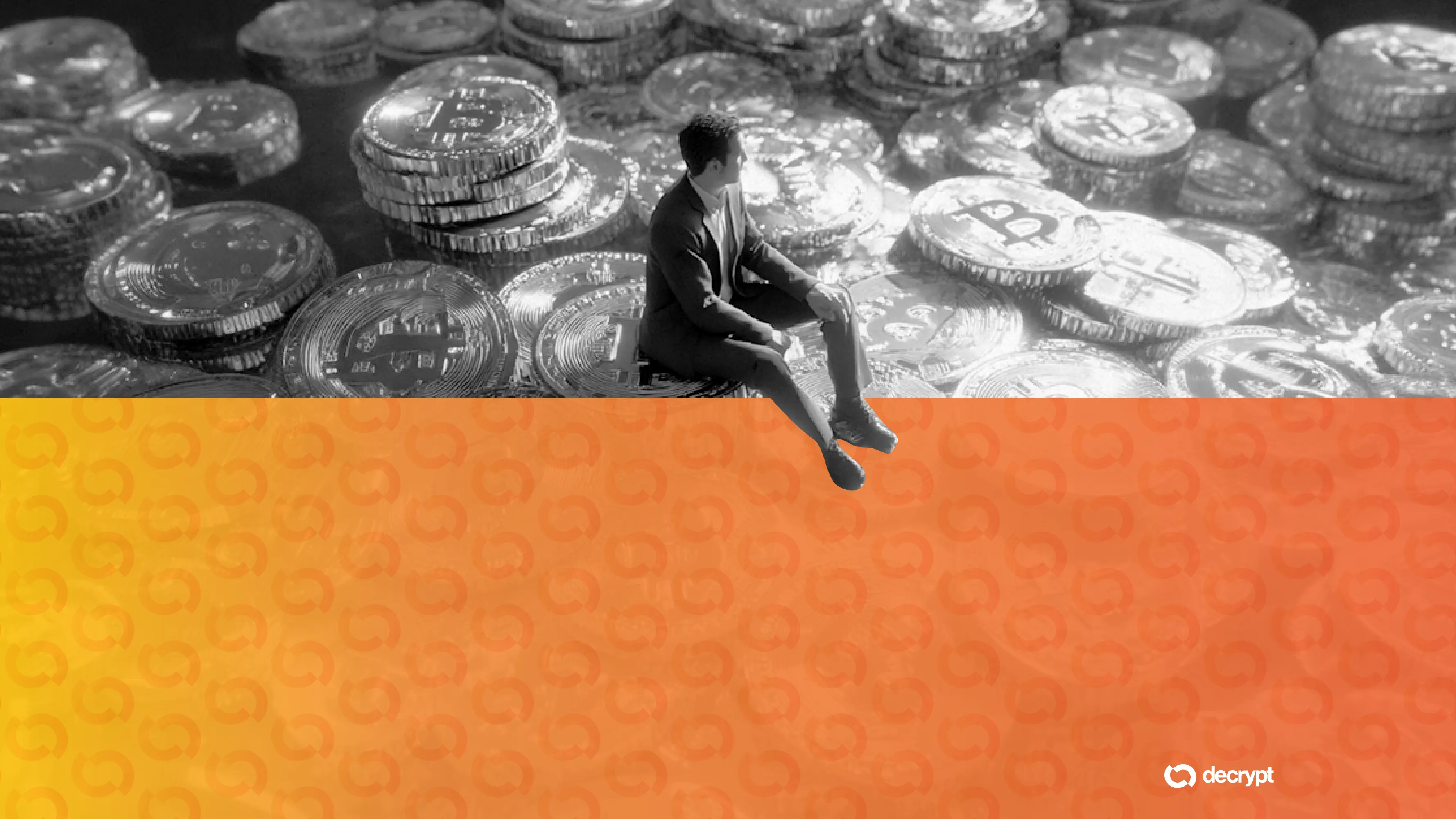 An illustration of Bitcoin coins