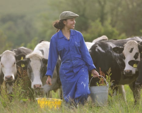 A farmer working in a field