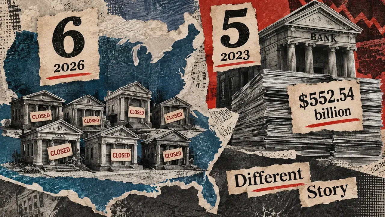 Six US Banks Have Failed in 2026, but They Held Only $1.43bn in Combined Assets